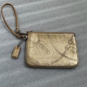Coach Gold Wristlet